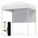 6 x 4 FT Pop-Up Canopy Tent with 1 Half Sidewall Easy Setup Folding Outdoor Sun Shelter by LJGDeals