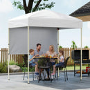 6 x 4 FT Pop-Up Canopy Tent with 1 Half Sidewall Easy Setup Folding Outdoor Sun Shelter by LJGDeals