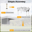 6 x 4 FT Pop-Up Canopy Tent with 1 Half Sidewall Easy Setup Folding Outdoor Sun Shelter by DirectDeals