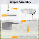 6 x 4 FT Pop-Up Canopy Tent with 1 Half Sidewall Easy Setup Folding Outdoor Sun Shelter by LJGDeals