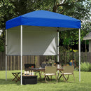 6 x 4 FT Pop-Up Canopy Tent with 1 Half Sidewall Easy Setup Folding Outdoor Sun Shelter by DirectDeals