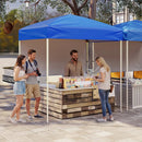 6 x 4 FT Pop-Up Canopy Tent with 1 Half Sidewall Easy Setup Folding Outdoor Sun Shelter by DirectDeals
