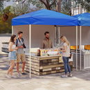 6 x 4 FT Pop-Up Canopy Tent with 1 Half Sidewall Easy Setup Folding Outdoor Sun Shelter by LJGDeals