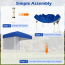6 x 4 FT Pop-Up Canopy Tent with 1 Half Sidewall Easy Setup Folding Outdoor Sun Shelter by LJGDeals