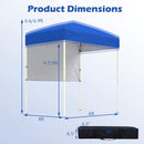 6 x 4 FT Pop-Up Canopy Tent with 1 Half Sidewall Easy Setup Folding Outdoor Sun Shelter by LJGDeals