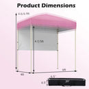 Pop-Up Canopy Tent 6x4 ft with Half Sidewall by LJGDeals