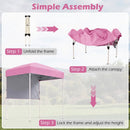 Pop-Up Canopy Tent 6x4 ft with Half Sidewall by LJGDeals