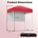 Pop-Up Canopy Tent 6x4 ft with Half Sidewall by LJGDeals