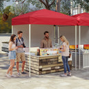 Pop-Up Canopy Tent 6x4 ft with Half Sidewall by LJGDeals