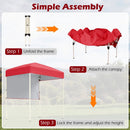 Pop-Up Canopy Tent 6x4 ft with Half Sidewall by LJGDeals