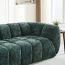Quilted Cloud Sofa With Rounded Armrests And Piano Key Backrest Design by HouseOfZazla