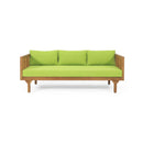 Claremont 3 Seater Daybed Teak Acacia Wood Water Resistant Cushions by HouseOfZazla