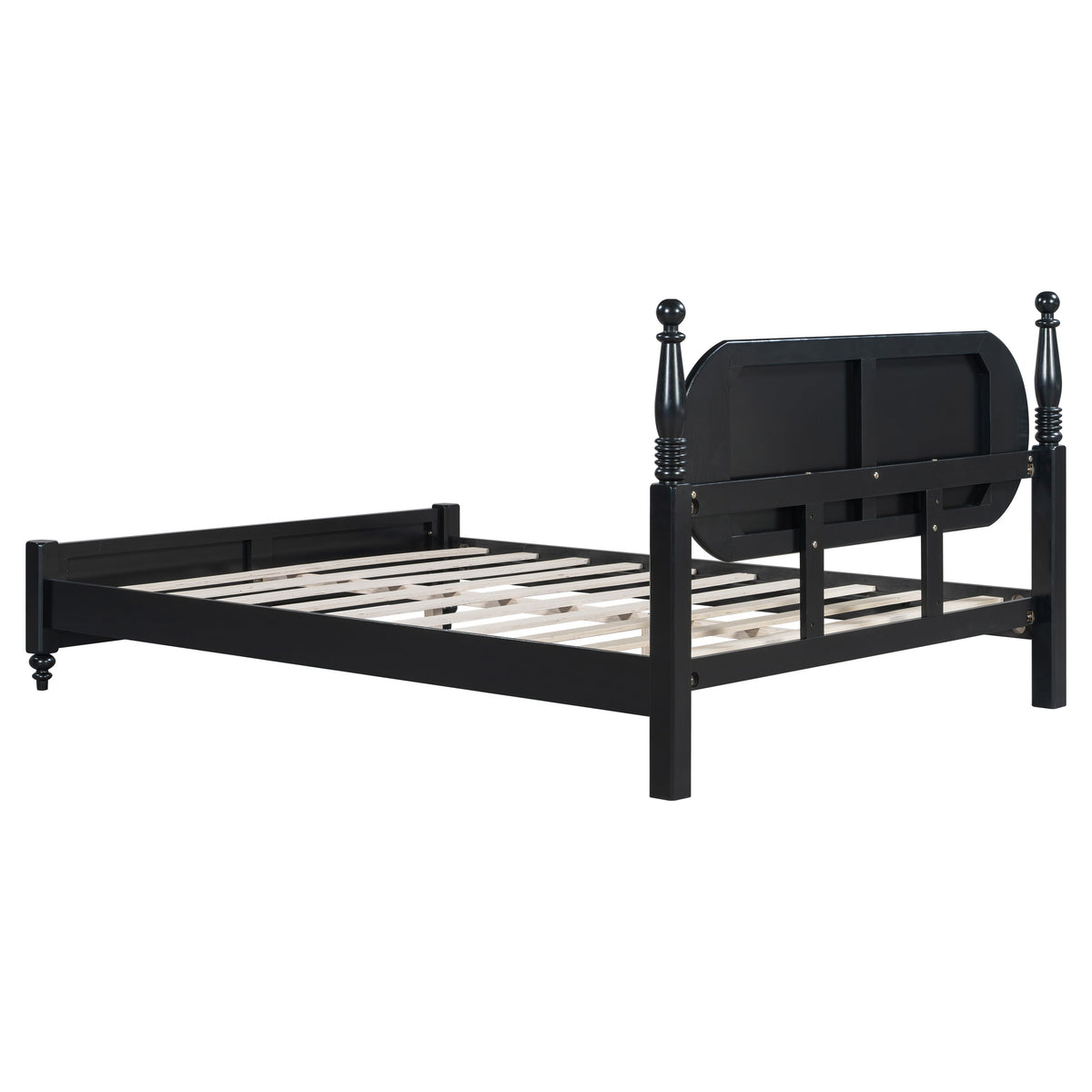 Queen Bed Frame, Solid Wood Platform with Slats, photo 7 of 10