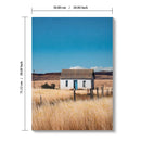 House, Barn Picture Wall Art For Home Decor - Natural / Blue