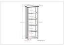 Acadian - 5 Shelf Bookcase, Handcrafted by HouseOfZazla