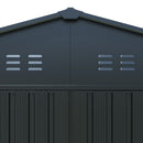 Outdoor Storage Shed, Garden Shed Backyard Utility Tool House Building With 2 Doors And 4 Vents For Car, Truck, Bike, Garbage Can, Tool, Lawnmower