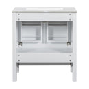 Bathroom Vanity With Single Sink, Combo Cabinet Undermount Sink, Bathroom Storage Cabinet With Two Doors And A Drawer, Soft Closing, Multifunctional Storage, Solid Wood Frame by HouseOfZazla