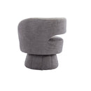 360 Degree Swivel Cuddle Barrel Accent Chairs, Round Armchairs with Wide Upholstered, Fluffy Fabric Chair for Living Room, Bedroom, Office, Waiting Rooms