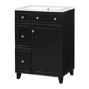 Transitional Style Bathroom Vanity Cabinet With Ceramic Sink by HouseOfZazla