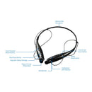 iNOVA Wireless Sports Stereo Hands Free Headset for Phone and Tablet in Black