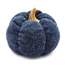 Set of 3 Plush Fabric Pumpkins in Brown