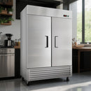 54" Commercial Freezer with 2 Solid Doors