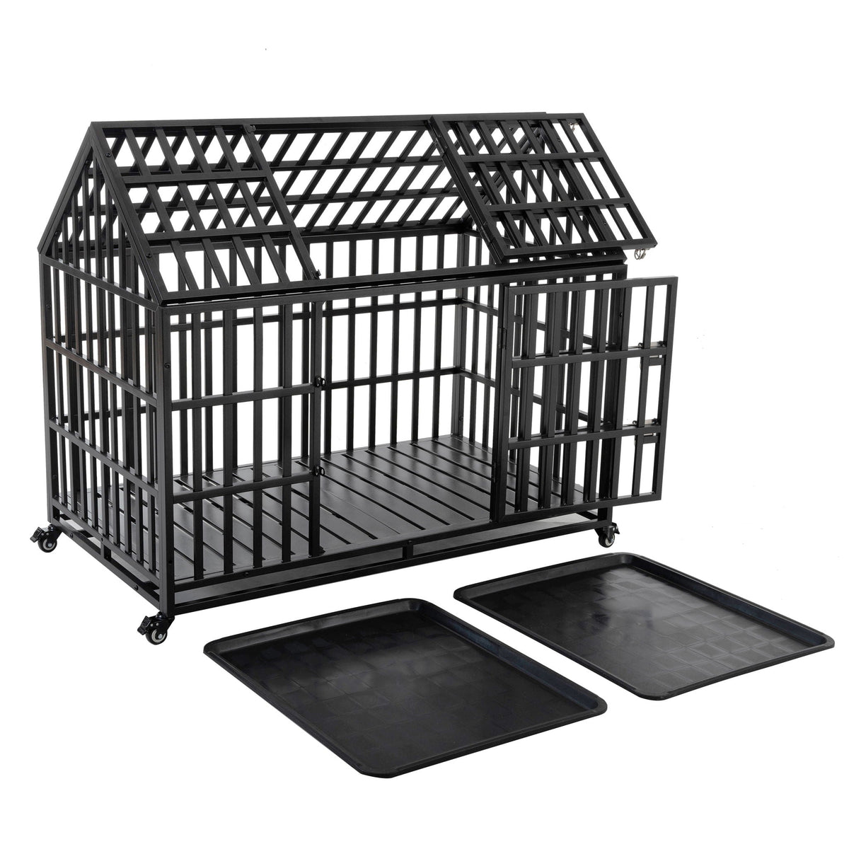 Heavy Duty Dog Crate Lockable Wheels, photo 21 of 40