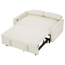 Pull-Out 2 Seat Modern Sleeper Sofa With 2 Throw Pillows And USB Ports by HouseOfZazla