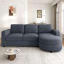 Modern L-Shaped Sectional Sofa With Curved Chaise, USB Ports, And Side Storage Pockets by Unique Piece Furniture