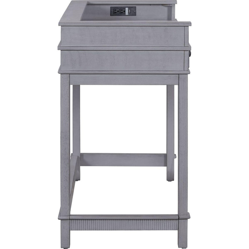 TREXM 4-Piece Dining Table Set for 3, Retro Kitchen Table and Chairs Set with 3 Storage Drawers, Ideal for Small Spaces (Gray)