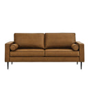 79"Mid-Century Modern Couch with high-tech Fabric Surface/ Upholstered Cushions/Pillows,Seat Sofas&Couches for Living Room Apartment Office, Large-Brown