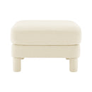 Polyester Beige Ottoman