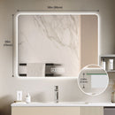 28" Bathroom Mirror With LED Lights Front And Backlit, Anti-Fog Lighted Vanity Mirrors For Wall Mounted And 5 Level Dimmable, Horizontal / Vertical - Clear by HouseOfZazla