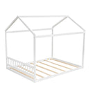 Wooden House Bed With Headboard by HouseOfZazla