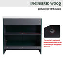 Contemporary Freestanding Bathroom Vanity With Resin Sink & Soft-Close Cabinet Doors by Unique Piece Furniture