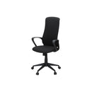 Office Chair With Adjustable Height, Armrests, Swivel - Black