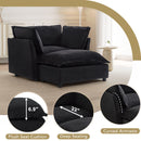 Modern Cozy Upholstered Armchair Sofa With Movable Ottoman by HouseOfZazla