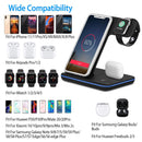 Wireless Charger 3 in 1 Charger Stand 15W Fast Charging Station Dock for iWatch Series 5/4/3/2/1 AirPods iPhone 11/11 Pro/Xs/X Max/XR/X/8/8Plus Samsun