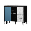 Modern Sideboard Buffet Cabinet With Doors And Unique Panel Styling by HouseOfZazla