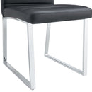 A set of 4 dining chairs, black dining chair set, PU material high backrest seats and sturdy leg chairs, suitable for restaurants, kitchens, and living rooms