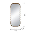 Oversized Wooden Floor Mirror With Unique Frame - Brown by HouseOfZazla