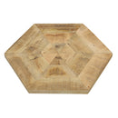 2 Piece Nesting Table With Hexagon Base - Brown by HouseOfZazla