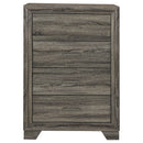 Funston - 4 Drawer Chest Of Drawers With Bar Handles - Brown Oak