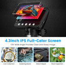 4.3Inch LCD Digital Microscope 1000X 1080P Photo Video Error Coin Magnifier with 8 Dimmable LED Lights PC Views Compatible with MacOS Windows Included