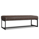Penelope - Ottoman Bench With Genuine Leather Upholstery - Brown by HouseOfZazla