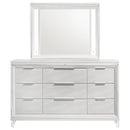 Marmore 9-drawer Dresser and LED Mirror White