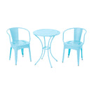 Lourdes 3 PC KD Metal Patio Furniture Set - Matte by HouseOfZazla