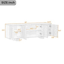 Vibe Haus 63'' Farmhouse TV Stand for TVs up to 75 Inches