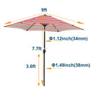 9FT Umbrella Red Stripes