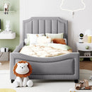 Upholstered Daybed With Classic Stripe Shaped Headboard by HouseOfZazla